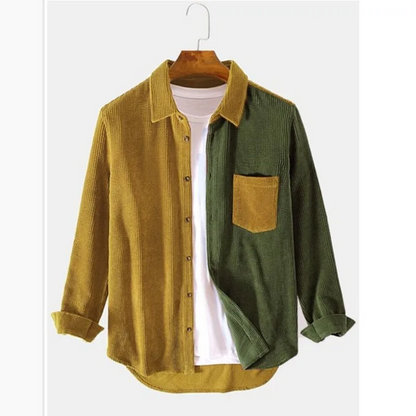 Splice Corduroy Button-Up