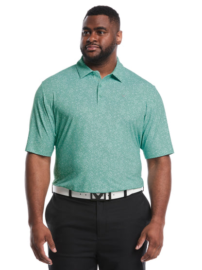 Big & Tall Chevron Print Golf Polo (Spring Lavender) 