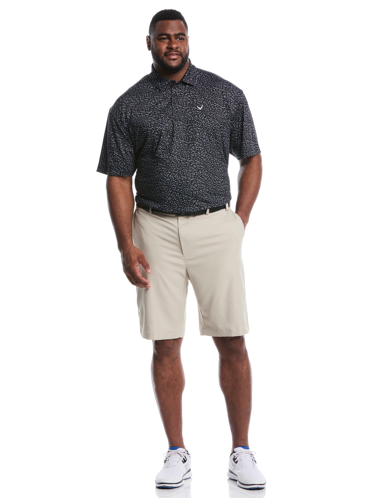Callaway Big & Tall Confetti Chevron All Over Polo