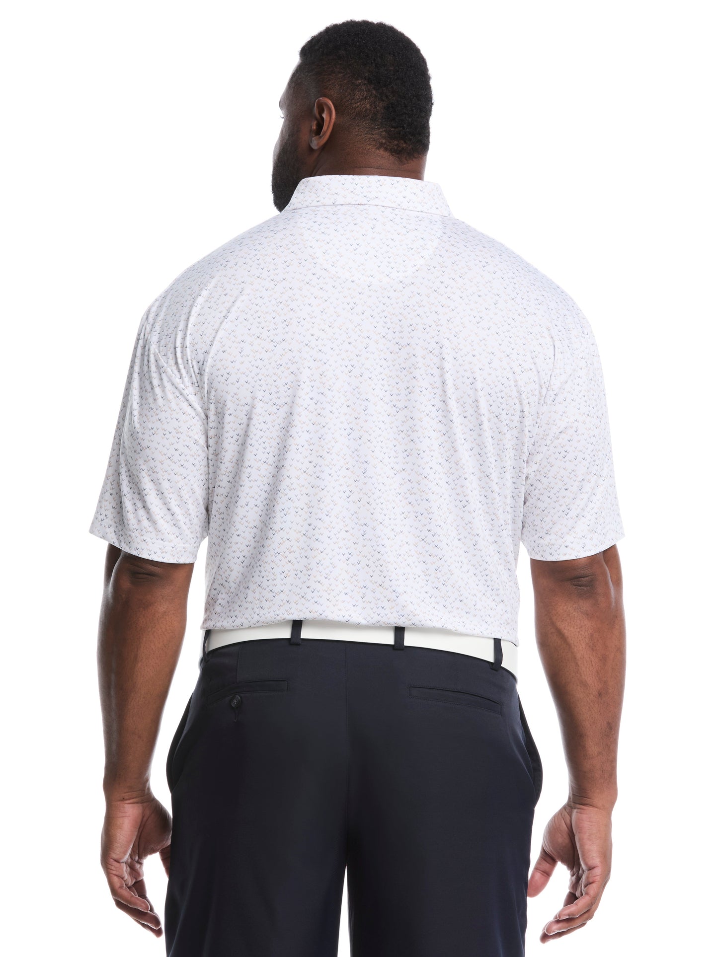 Callaway Big & Tall Confetti Chevron All Over Polo