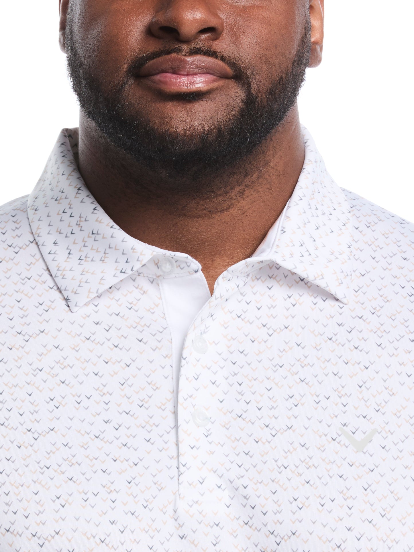 Callaway Big & Tall Confetti Chevron All Over Polo
