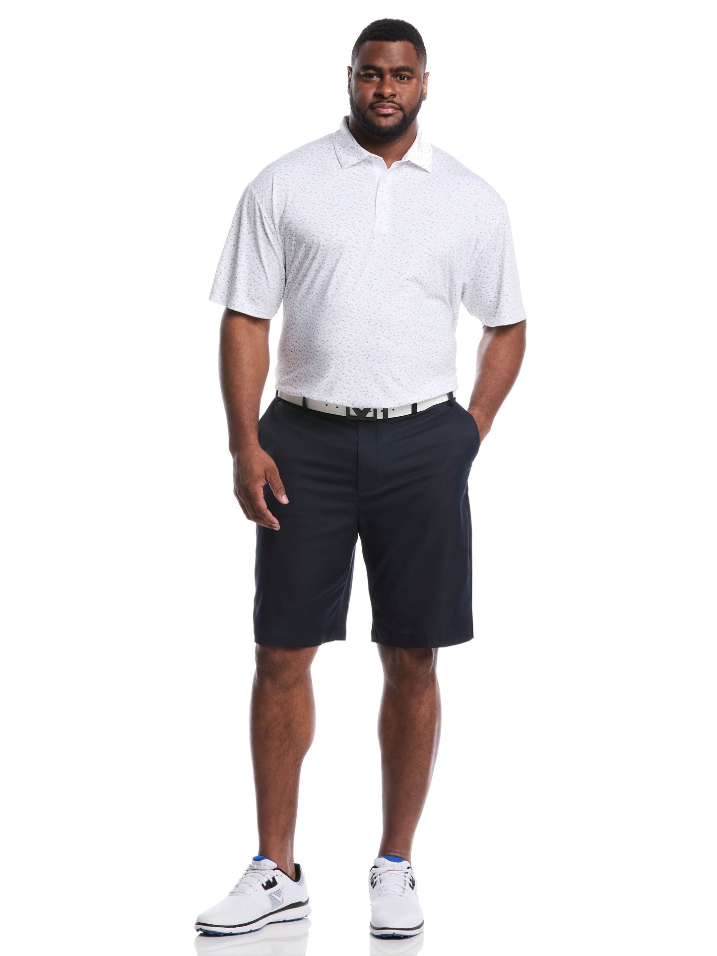 Callaway Big & Tall Confetti Chevron All Over Polo