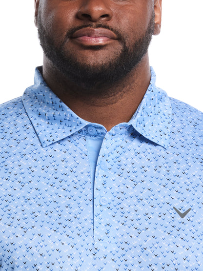 Callaway Big & Tall Confetti Chevron All Over Polo