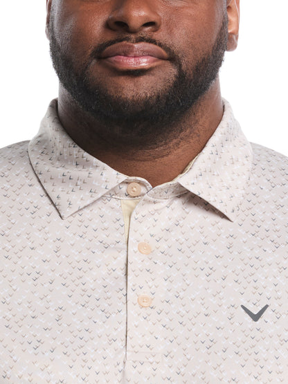 Callaway Big & Tall Confetti Chevron All Over Polo