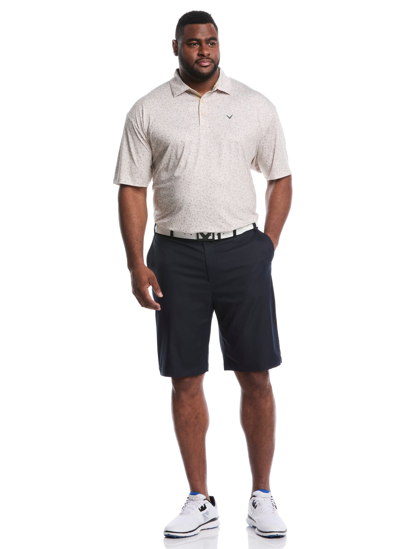 Callaway Big & Tall Confetti Chevron All Over Polo