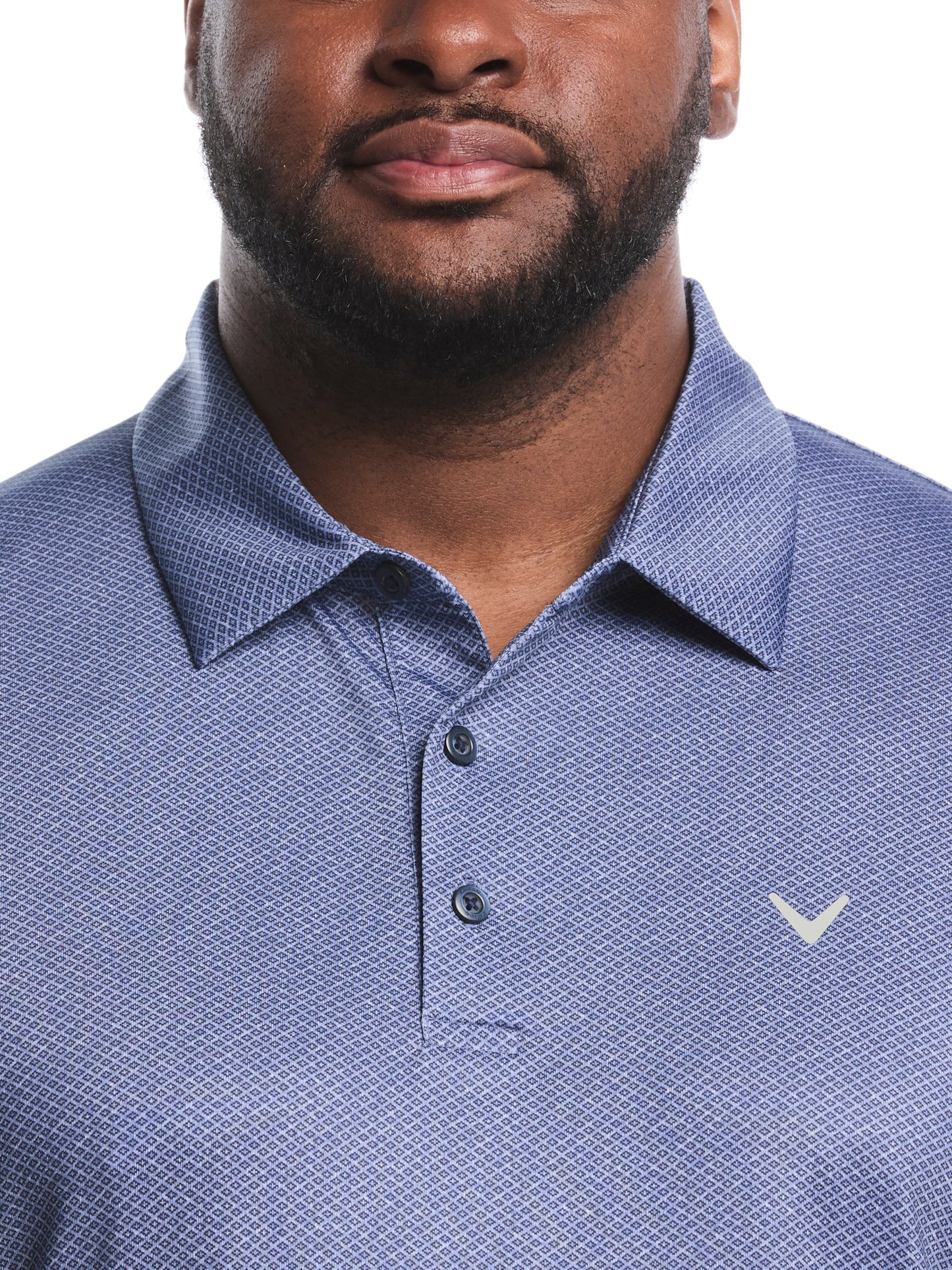 Callaway Big & Tall Heather Geo Print Golf Polo
