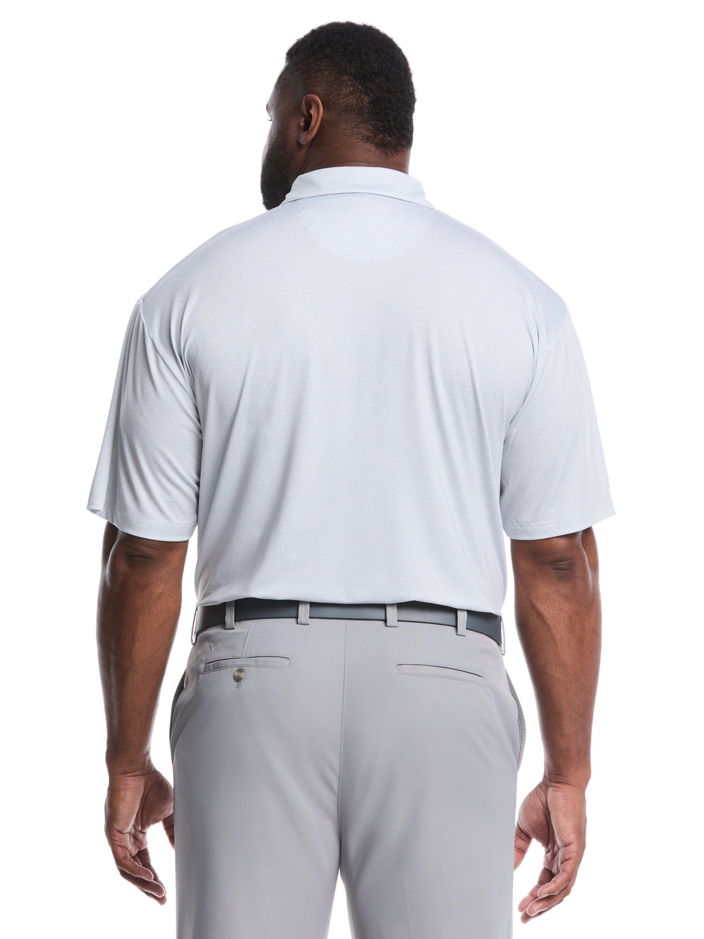 Callaway Big & Tall Heather Geo Print Golf Polo