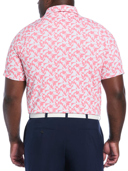 Callaway Big & Tall Layered Floral Print Polo