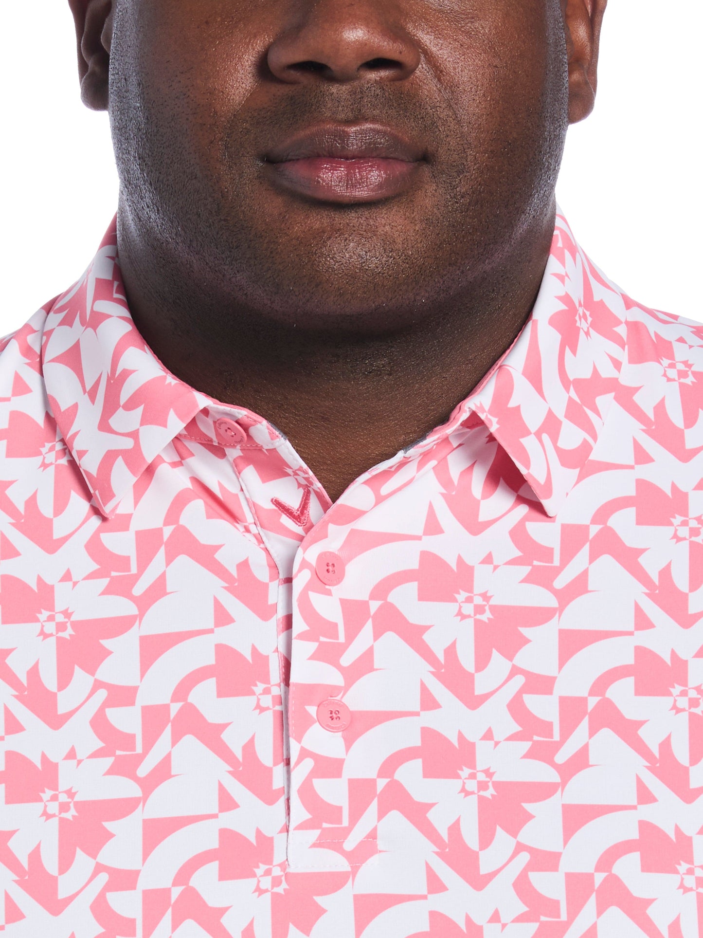 Callaway Big & Tall Layered Floral Print Polo
