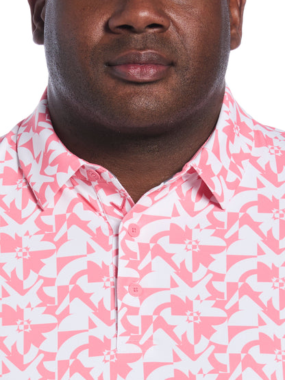 Callaway Big & Tall Layered Floral Print Polo