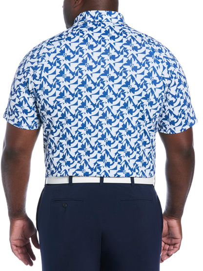 Callaway Big & Tall Layered Floral Print Polo