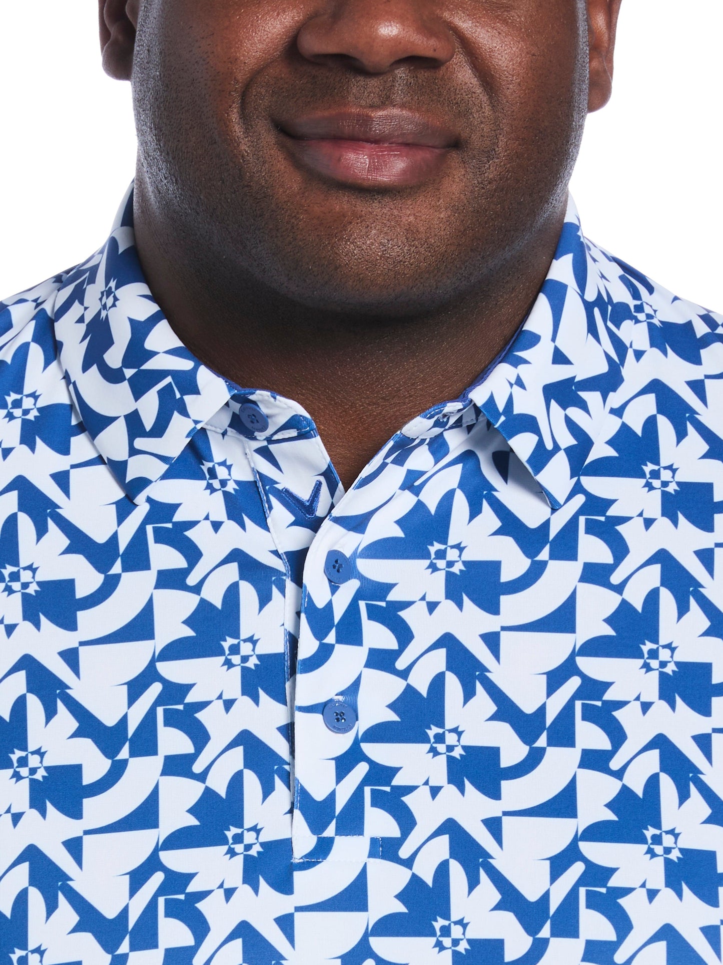 Callaway Big & Tall Layered Floral Print Polo