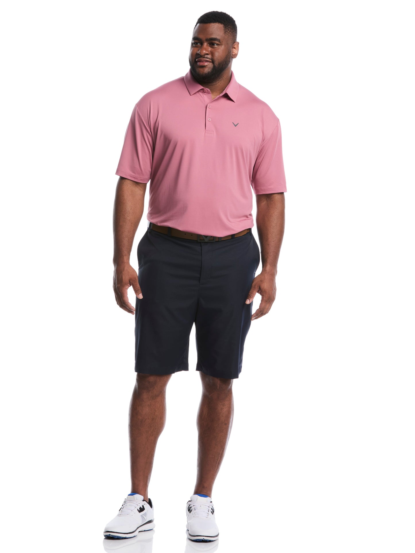 Callaway Big & Tall Micro Hex Solid Golf Polo