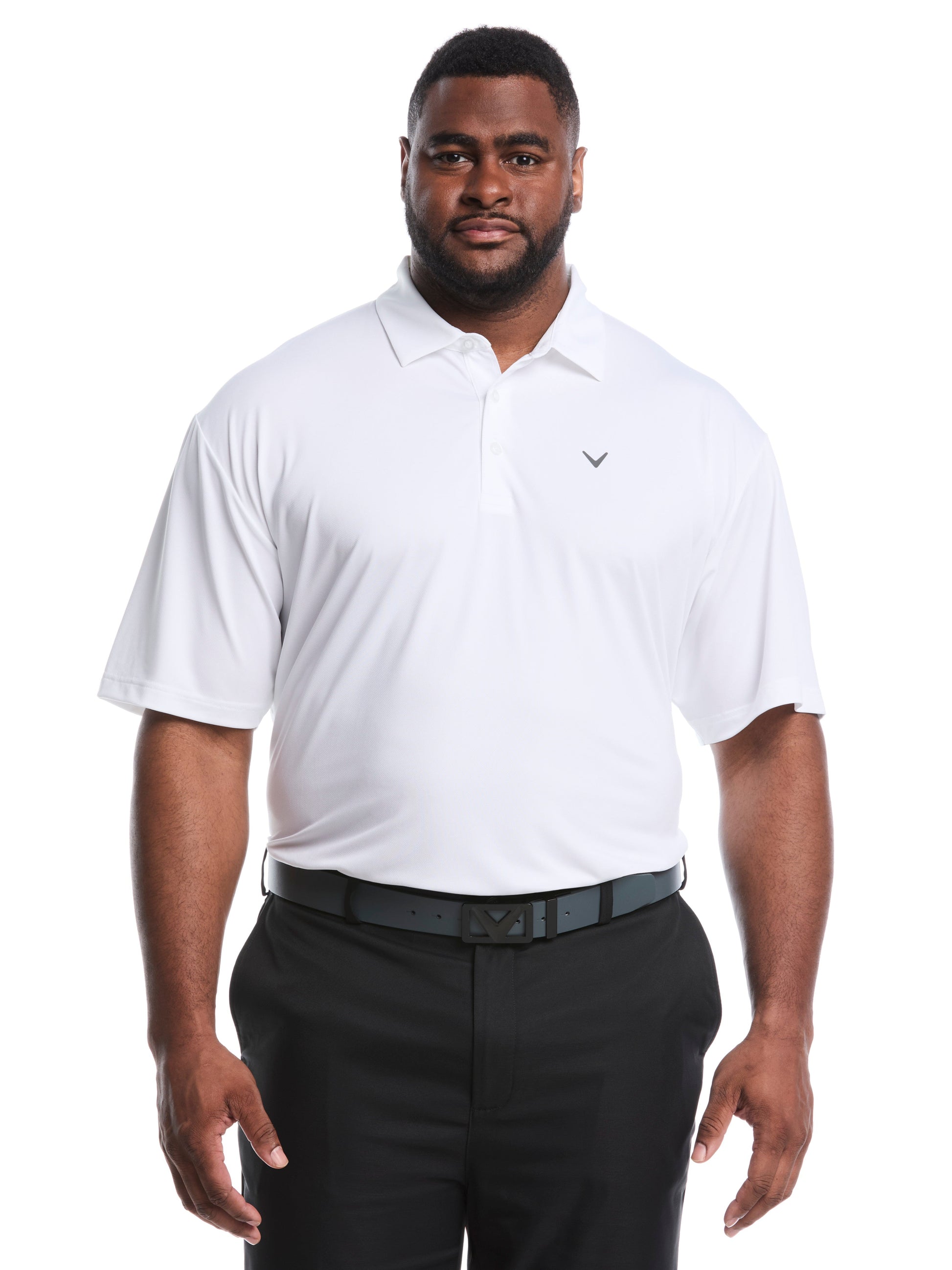 Big & Tall Micro Hex Solid Golf Polo-Polos-Callaway