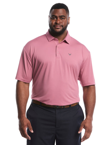 Big & Tall Micro Hex Solid Golf Polo-Polos-Black-1X-Callaway