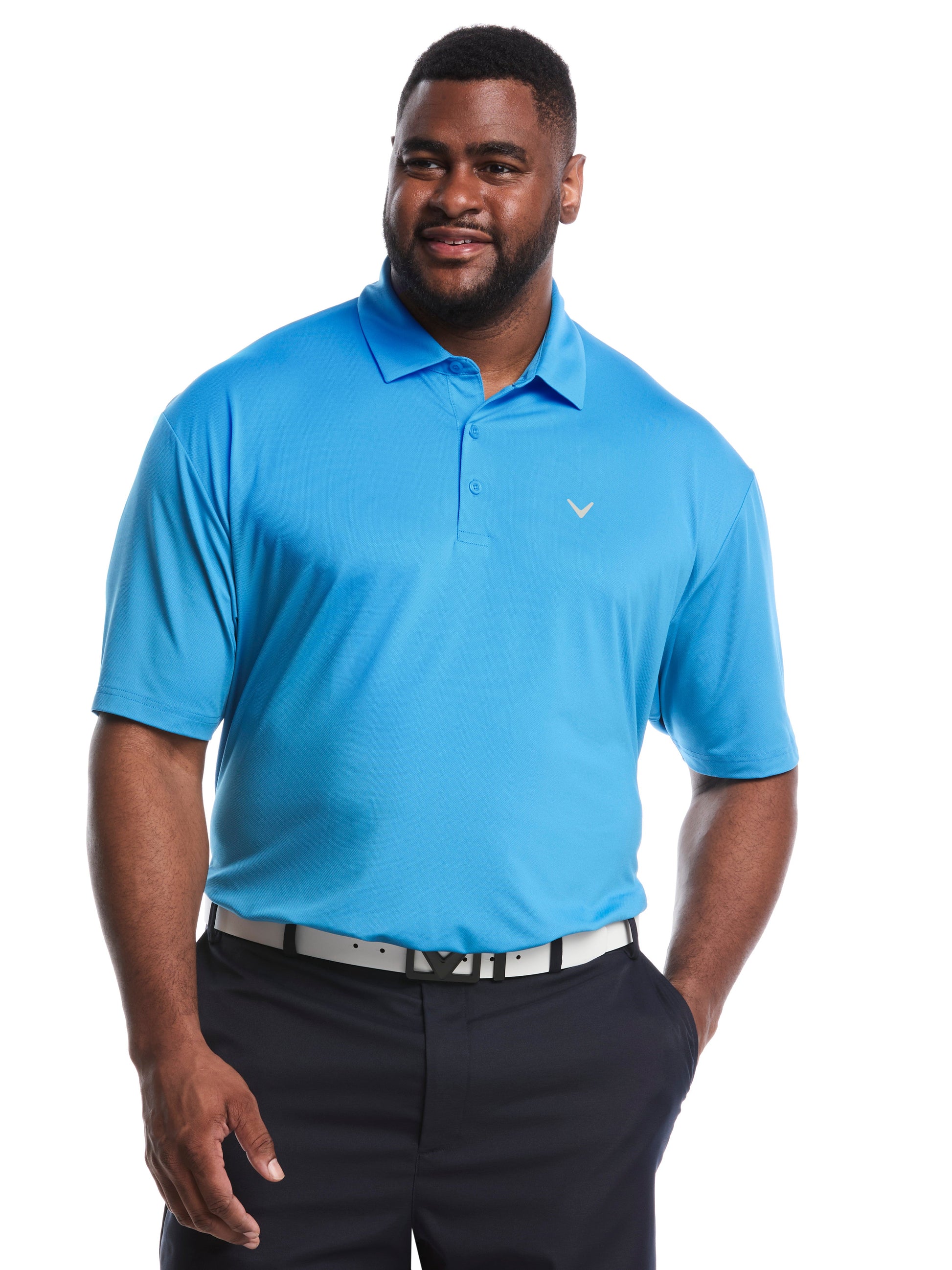 Big & Tall Micro Hex Solid Golf Polo-Polos-Callaway