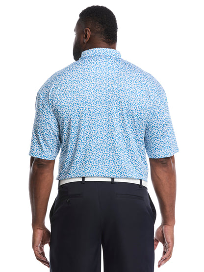 Callaway Big & Tall Polaroid Confetti Print Polo
