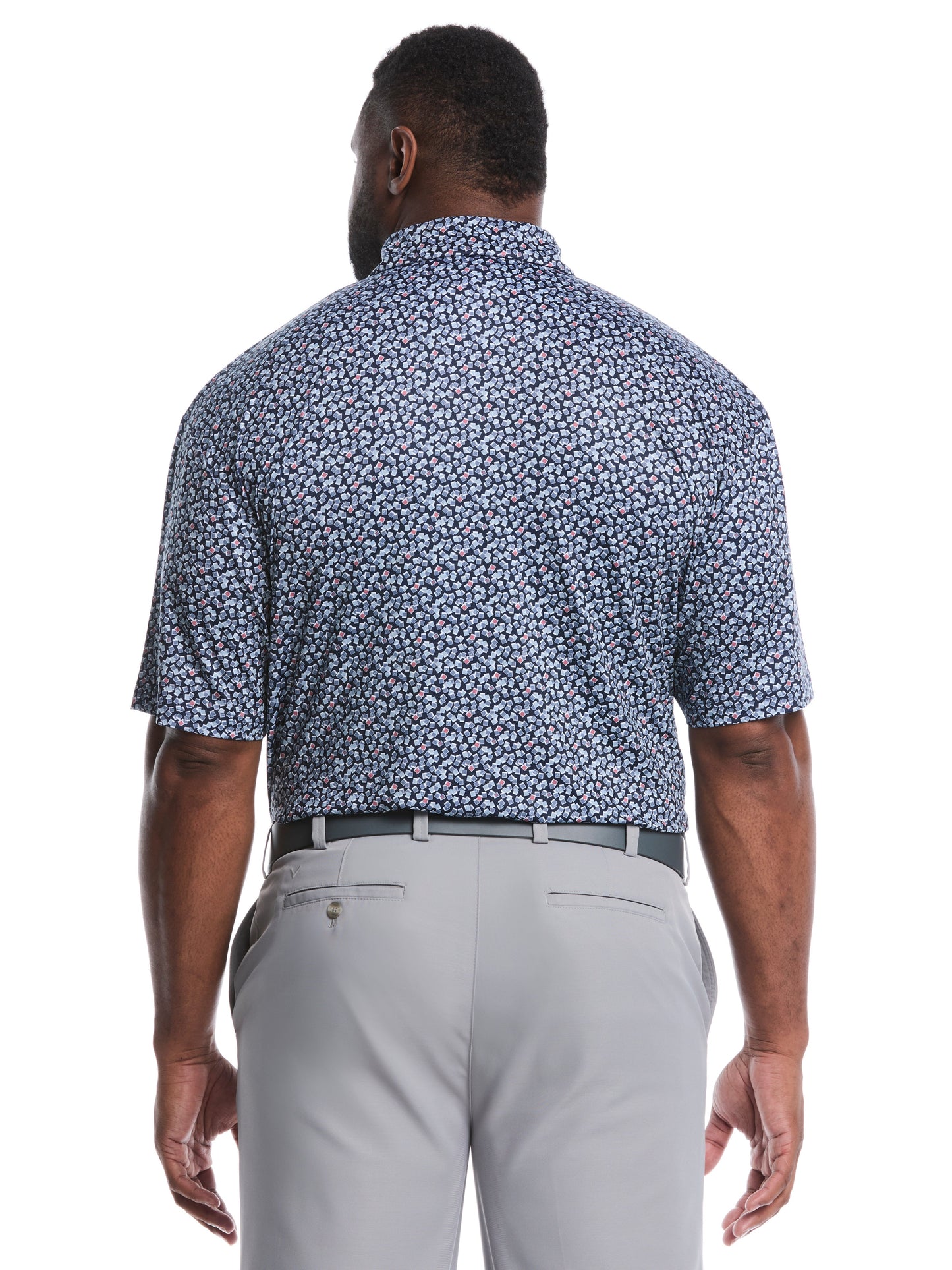 Callaway Big & Tall Polaroid Confetti Print Polo