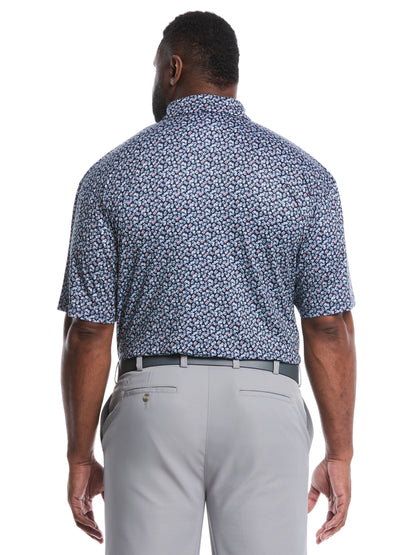Callaway Big & Tall Polaroid Confetti Print Polo