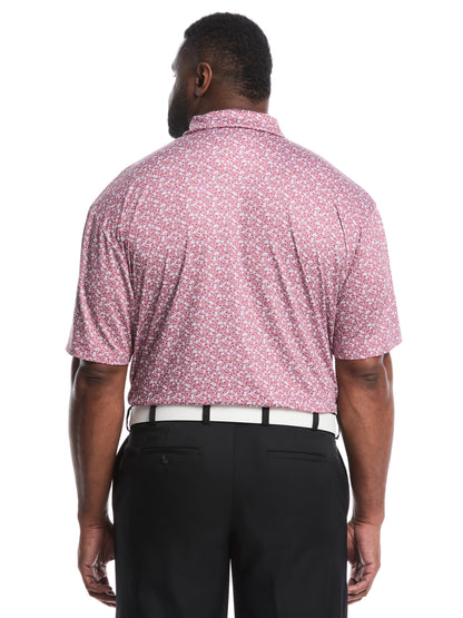 Callaway Big & Tall Polaroid Confetti Print Polo