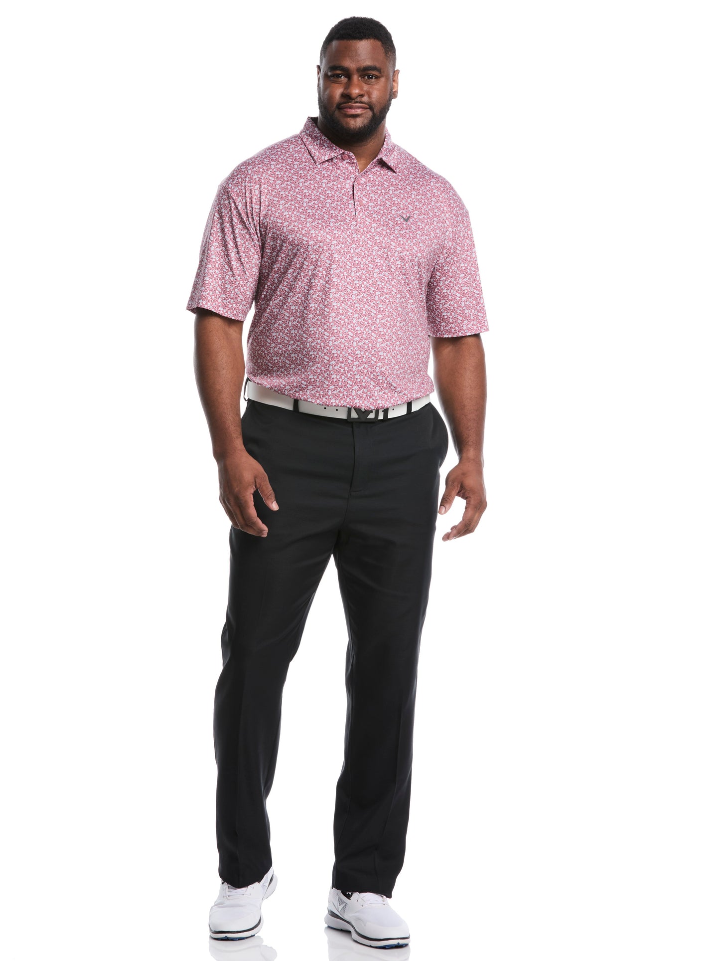 Callaway Big & Tall Polaroid Confetti Print Polo