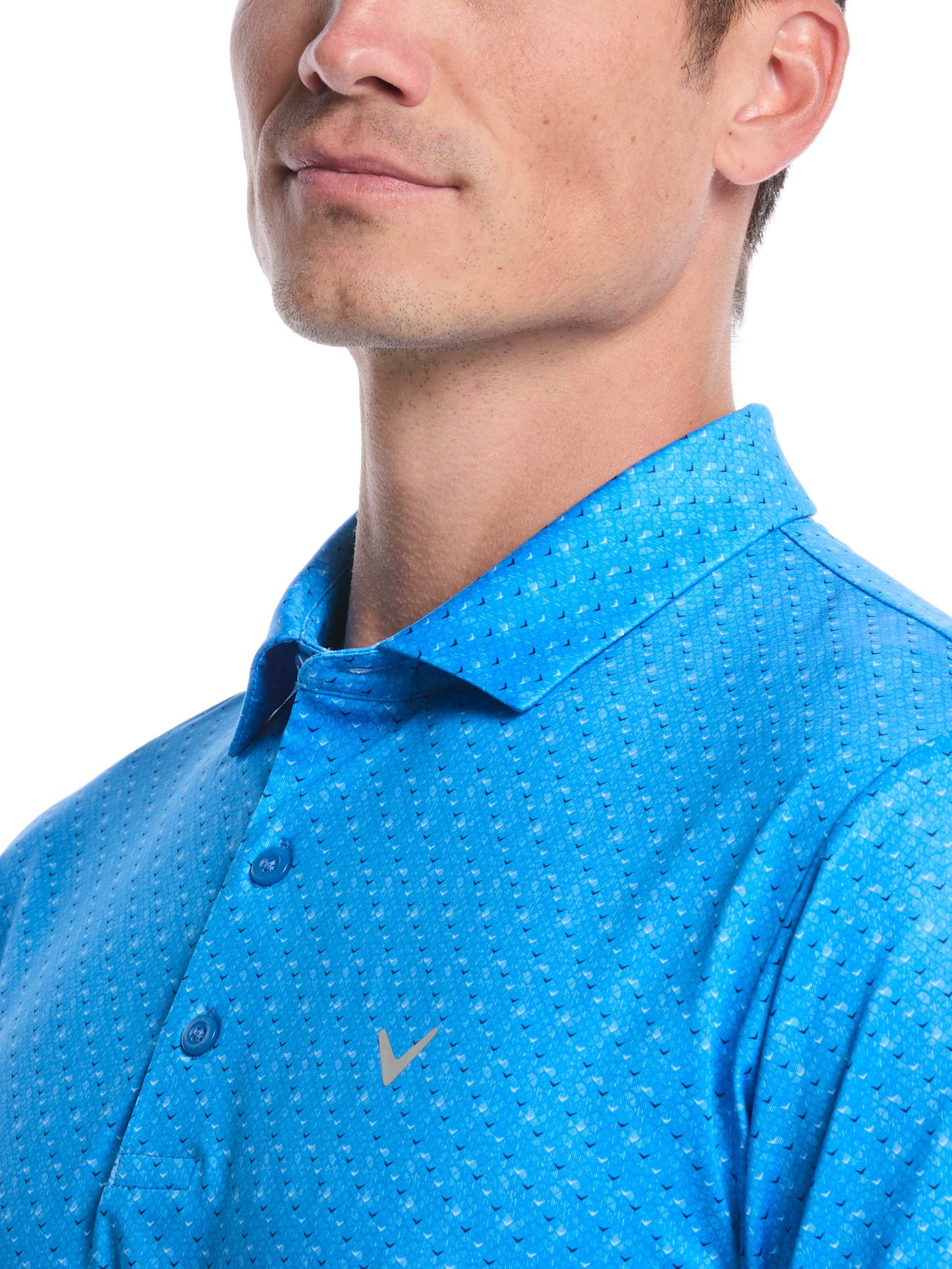 Callaway Mens Chevron Print Golf Polo Shirt