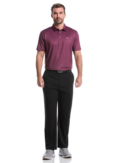 Callaway Mens Chevron Print Golf Polo Shirt