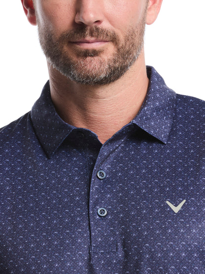 Callaway Mens Chevron Print Golf Polo Shirt