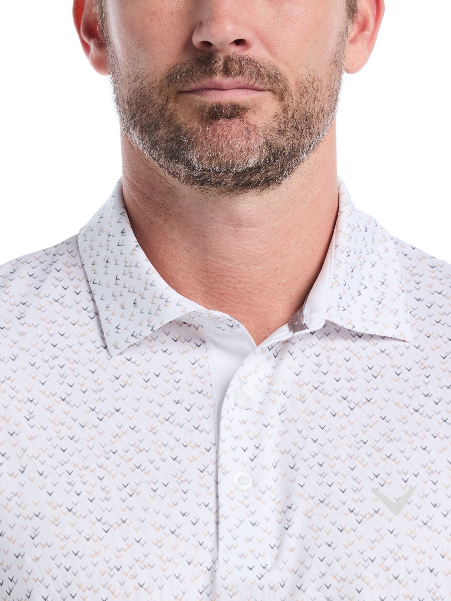 Callaway Mens Confetti Chevron All Over Polo