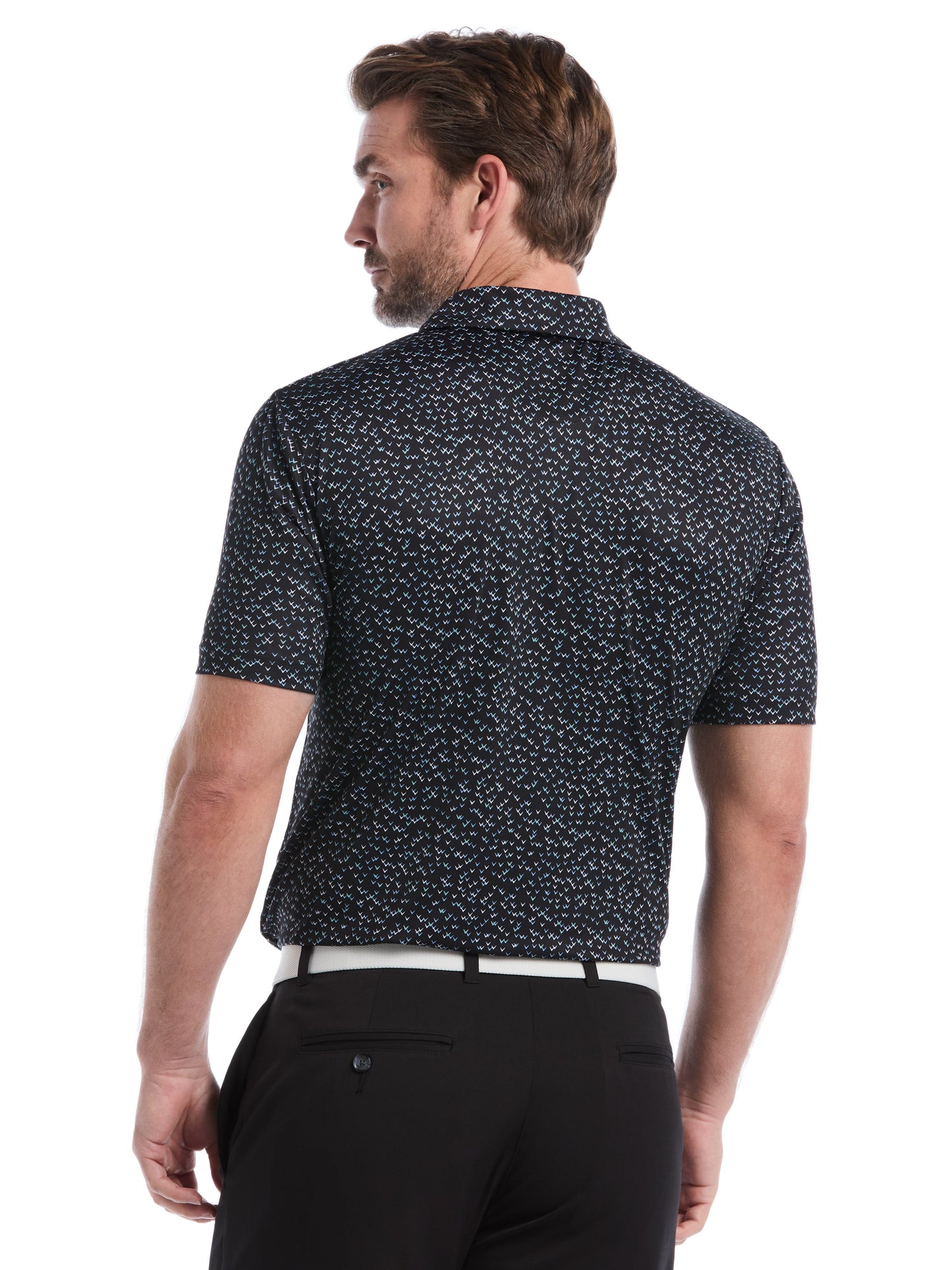 Callaway Mens Confetti Chevron All Over Polo