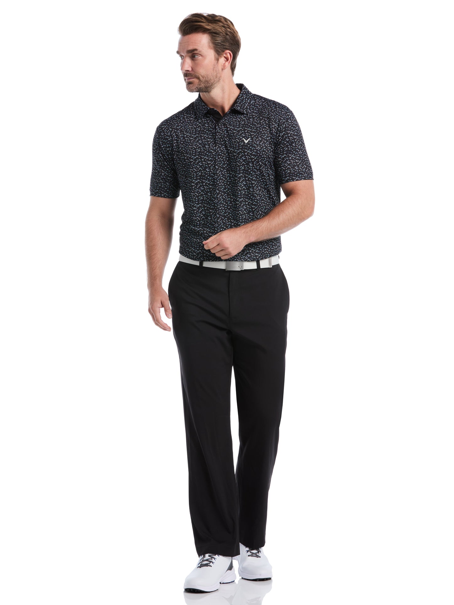 Callaway Mens Confetti Chevron All Over Polo