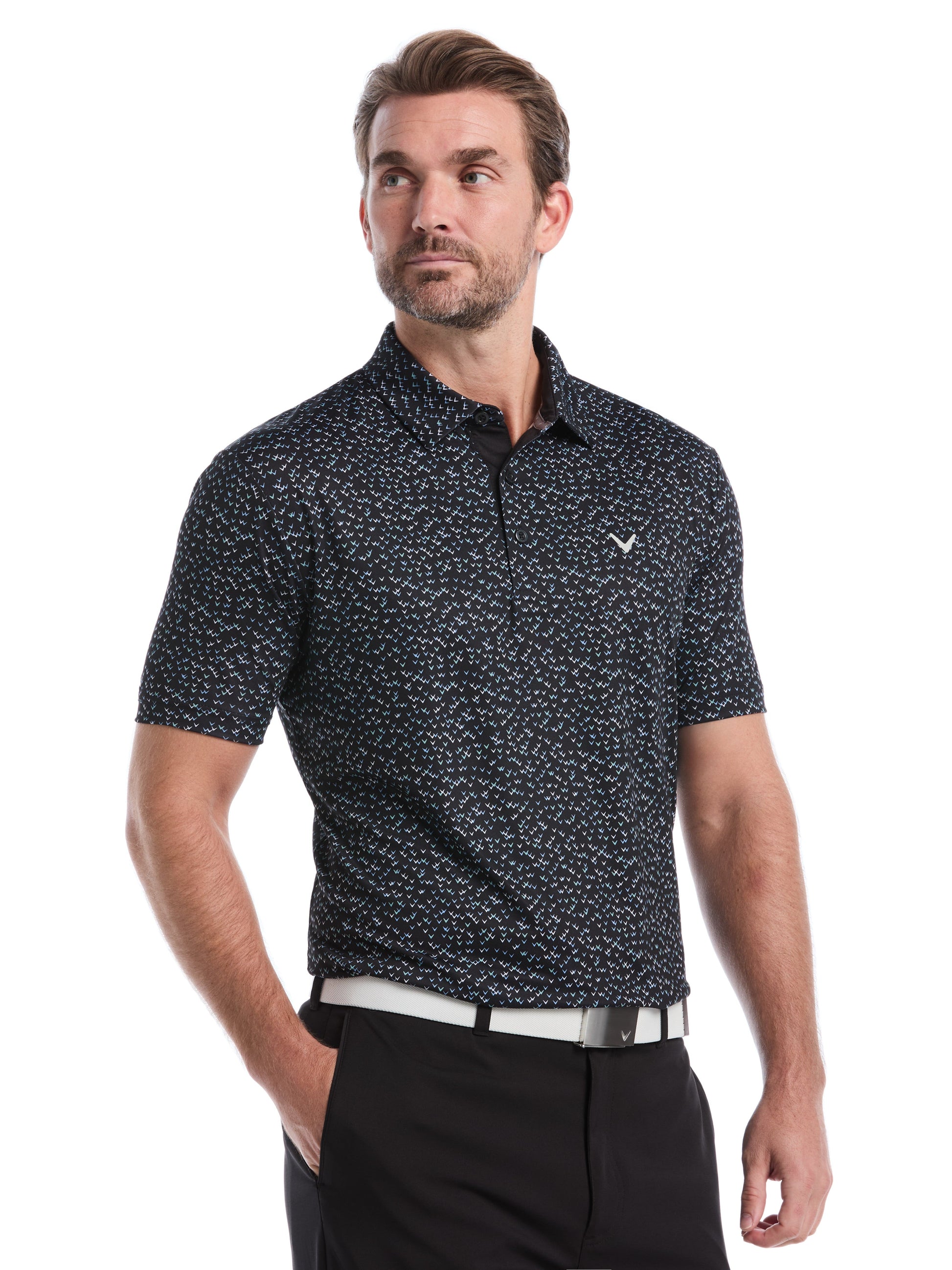 Men's Confetti Chevron All Over Polo (Open Air) 