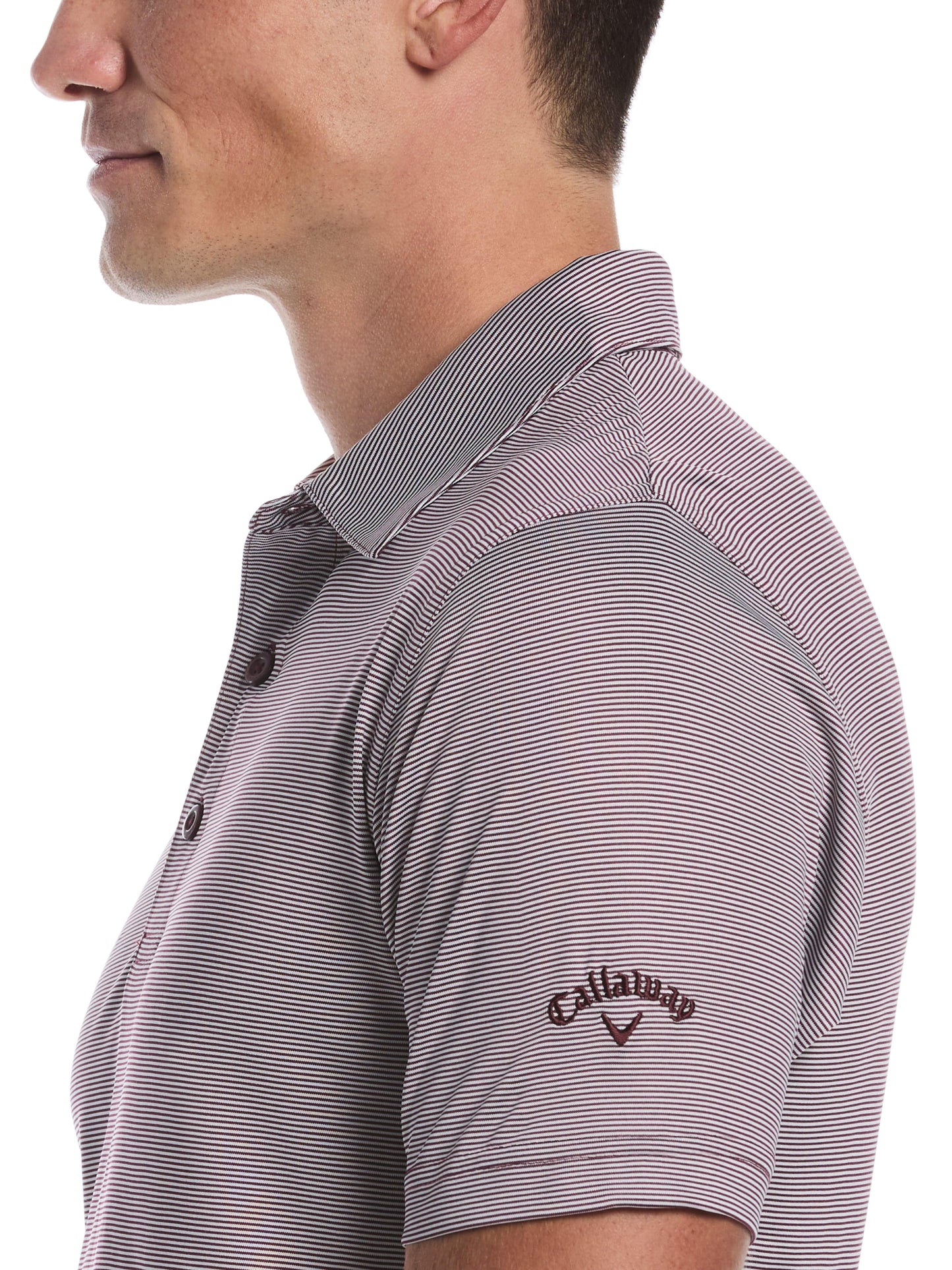 Callaway Mens Fine Line Stripe Golf Polo Shirt