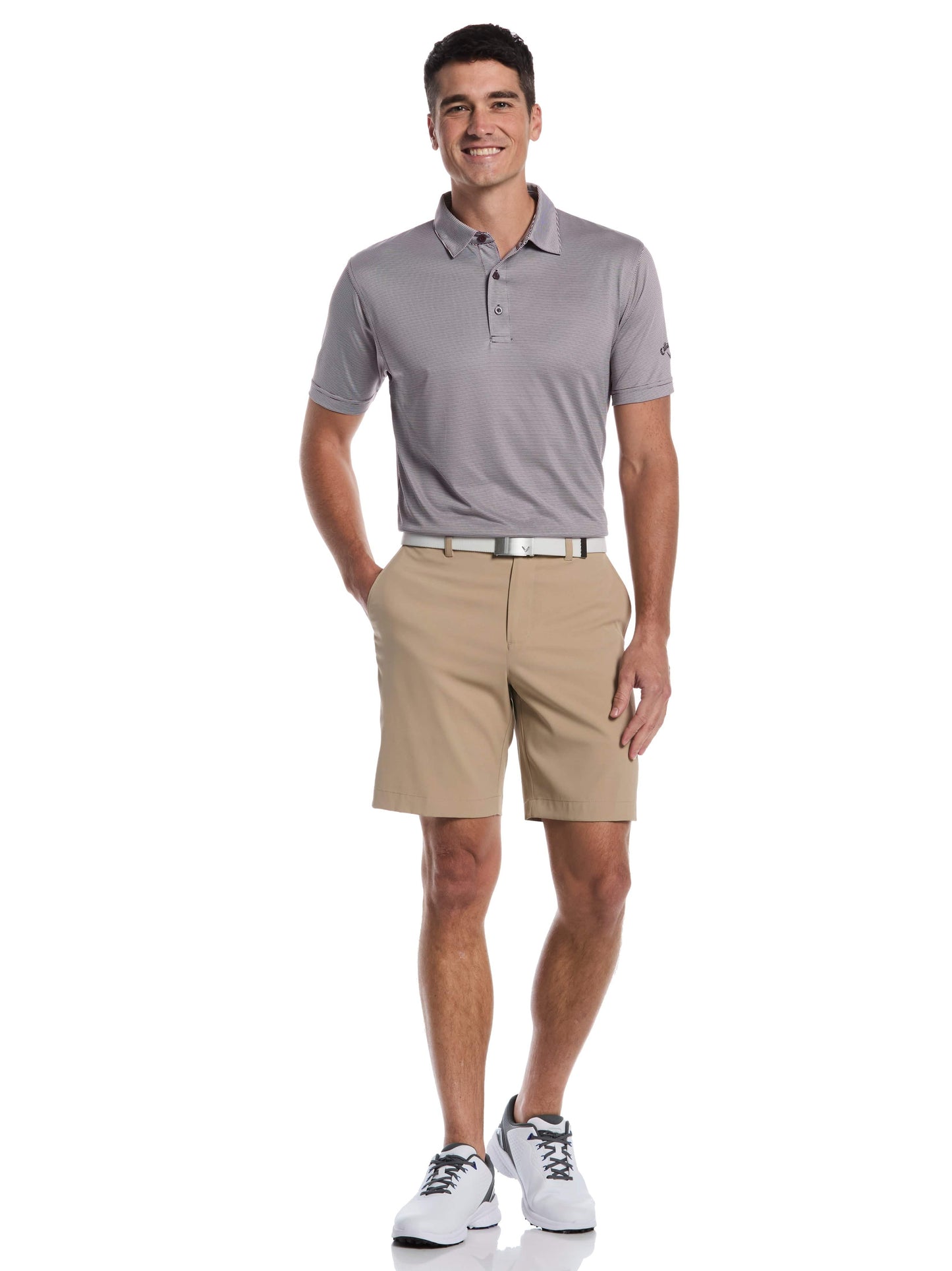 Callaway Mens Fine Line Stripe Golf Polo Shirt