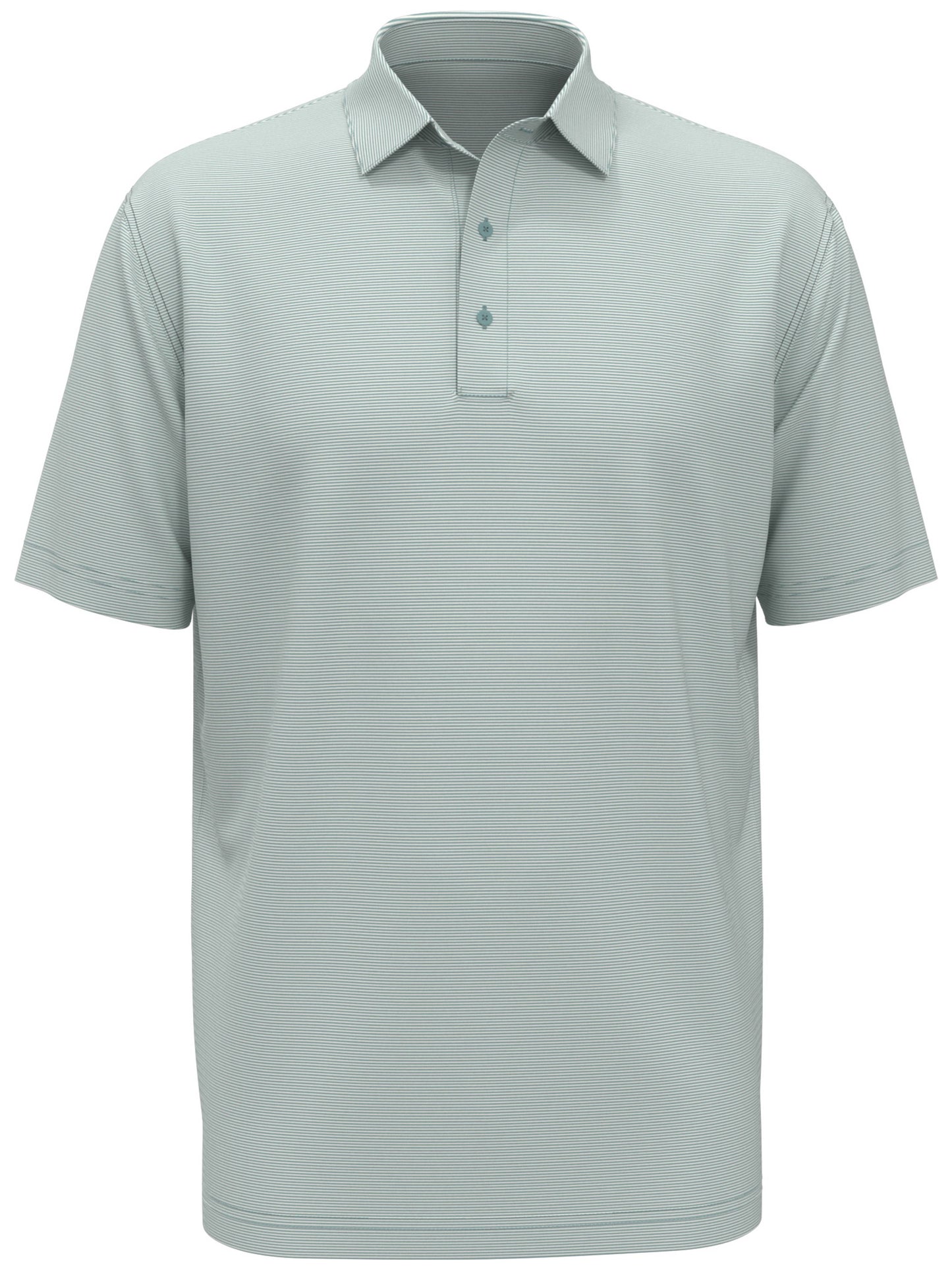 Fine Line Stripe Golf Polo Shirt (Chambray) 