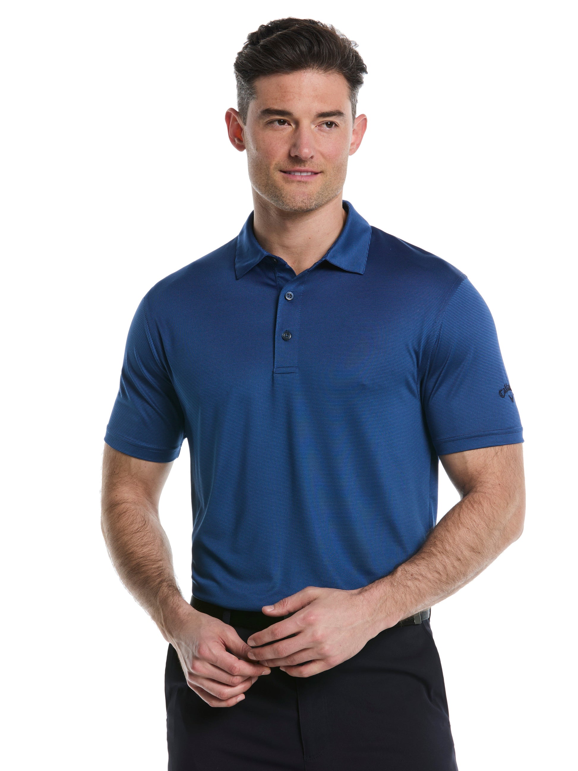 Mens Fine Line Stripe Golf Polo-Polos-Callaway