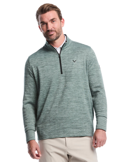 Fleece 1/4 Zip Golf Base Layer (Black Heather) 