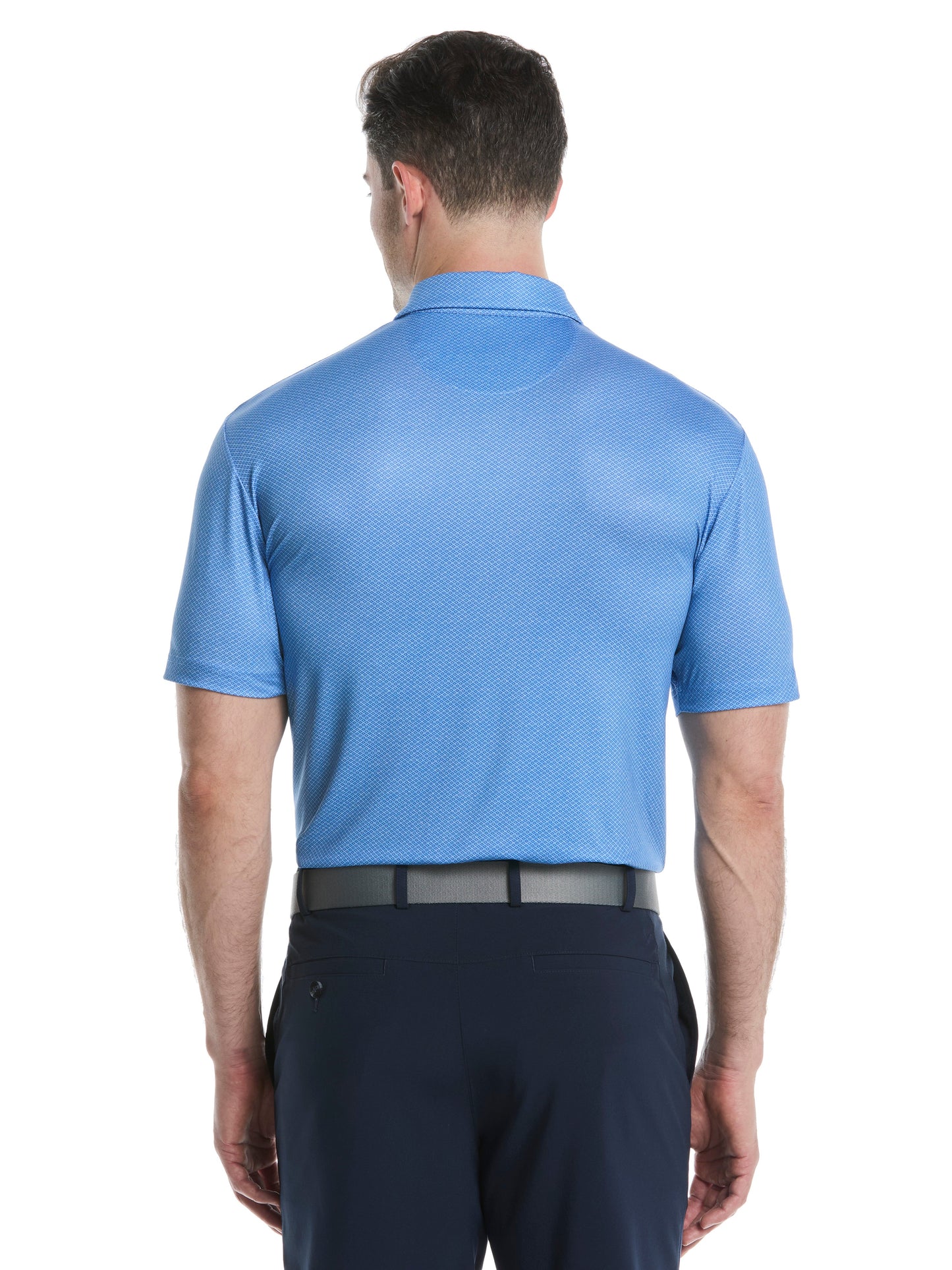 Callaway Mens Heather Geo Print Golf Polo