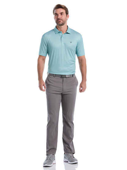 Callaway Mens Heather Geo Print Golf Polo