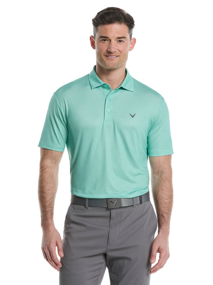 Heather Geo Print Golf Polo (Grape Wine) 