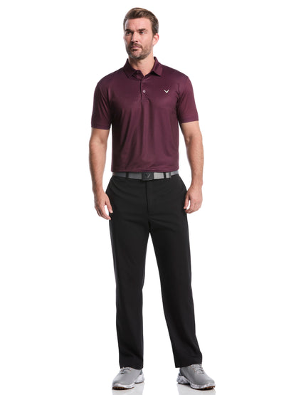 Callaway Mens Heather Geo Print Golf Polo