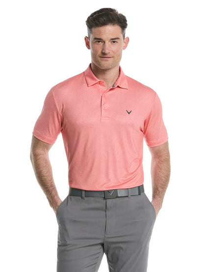 Heather Geo Print Golf Polo (Latte) 