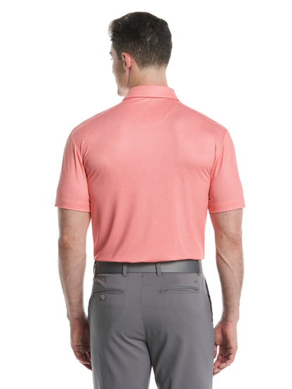 Callaway Mens Heather Geo Print Golf Polo