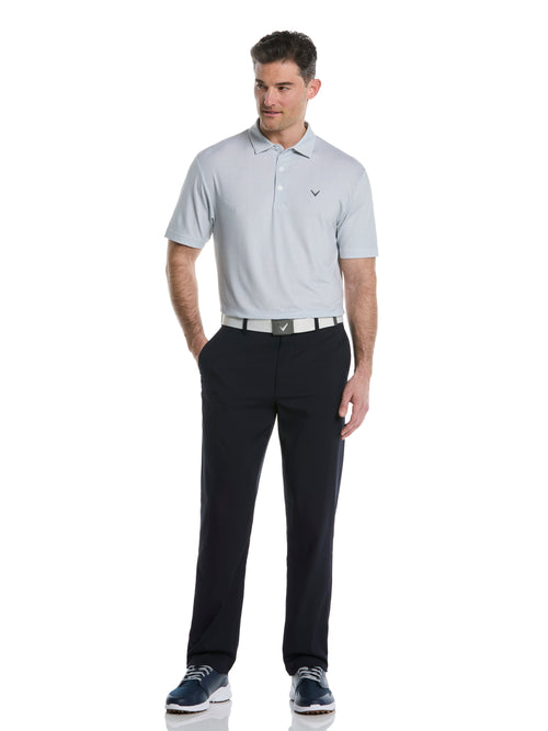 Callaway Mens Heather Geo Print Golf Polo