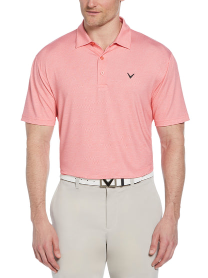Heather Geo Print Golf Polo (Grape Wine) 