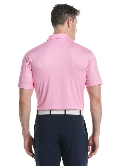Callaway Mens Heather Geo Print Golf Polo