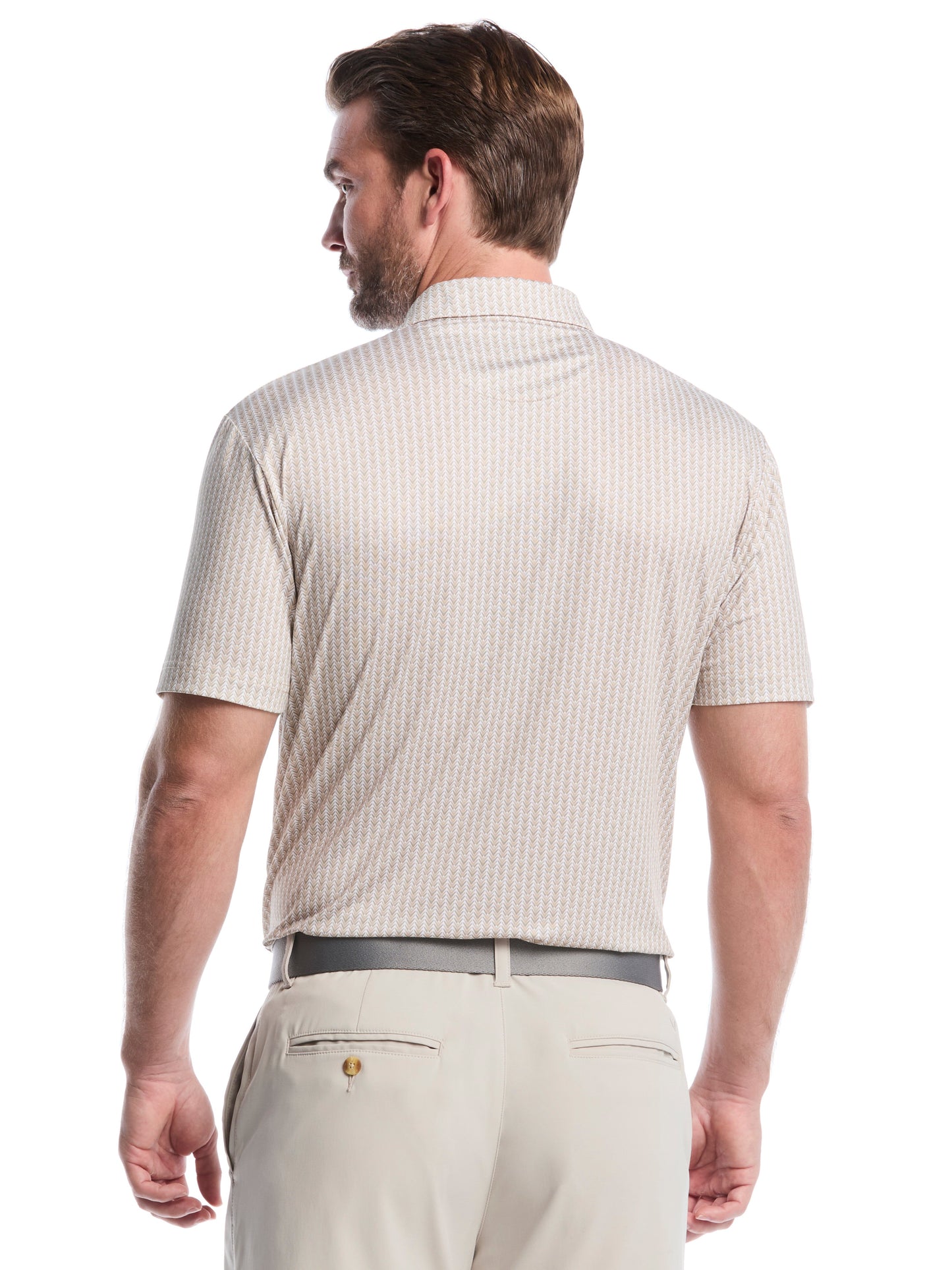 Callaway Mens Herringbone Print Polo