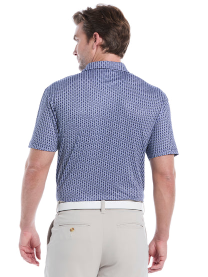 Callaway Mens Herringbone Print Polo