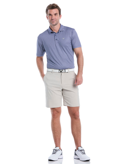 Callaway Mens Herringbone Print Polo