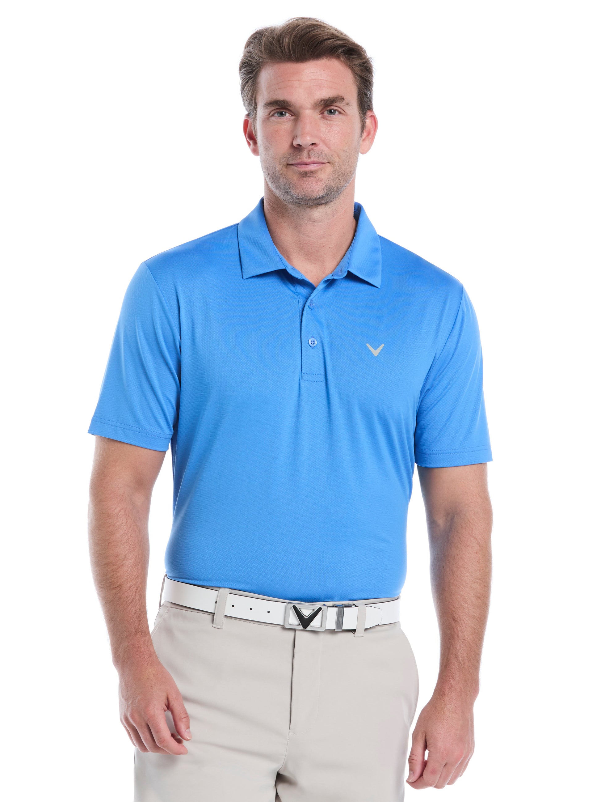 Mens Micro Hex Golf Polo Shirt-Polos-Neptune Green-S-Callaway